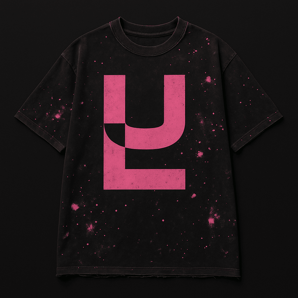Distressed Pink Logo Tee
