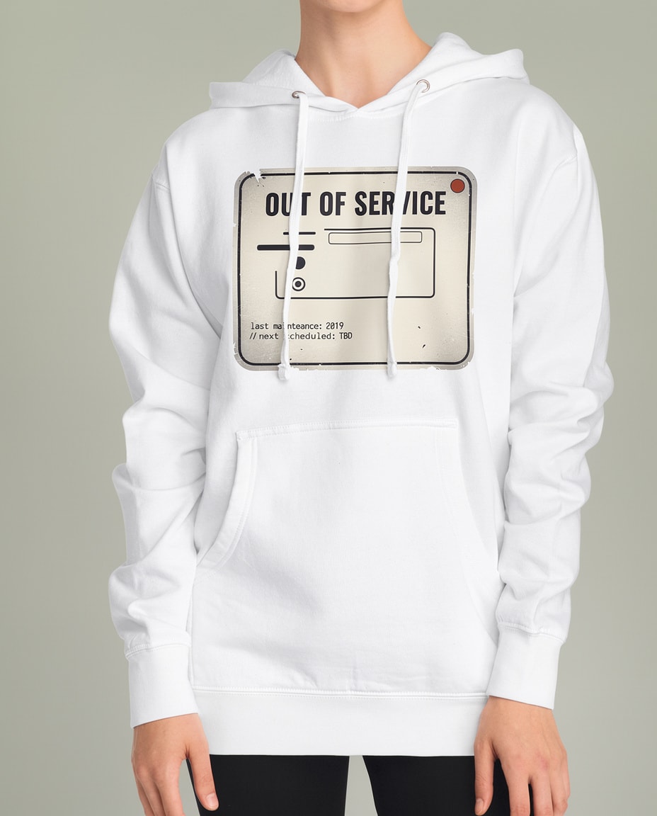 OUT OF SERVICE Hoodie — editorial 1